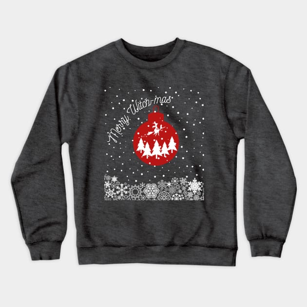 Merry Witch-mas Crewneck Sweatshirt by FunGraphics